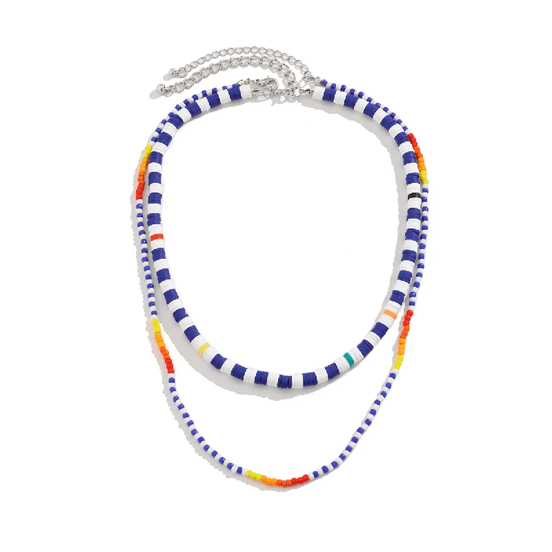 THE MEN THING Pearl / Bead Necklace CLAVICLE STYLE BEADS - Multi-Layered Beads Necklace for Men & Boys (17 and 21 inch)