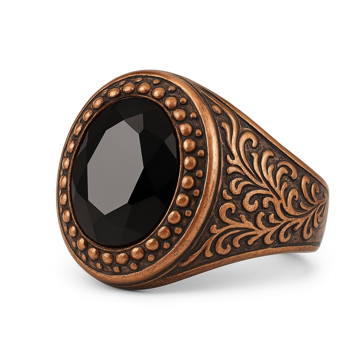 THE MEN THING Rings 19 Royal Series - MYSTIC FORGE RING - Pure Stainless Steel Men’s Rose Gold-Plated Ring – Statement Luxury Jewelry (Size : 19-22-23)