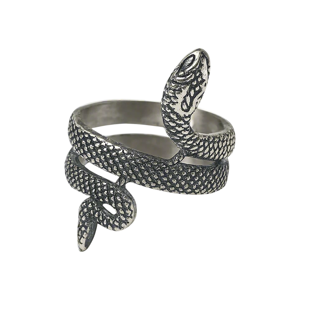 COBRA CREST RING - Pure Stainless Steel Men’s Steel-Plated Ring – Statement Luxury Jewelry (Size : 16-23-28)