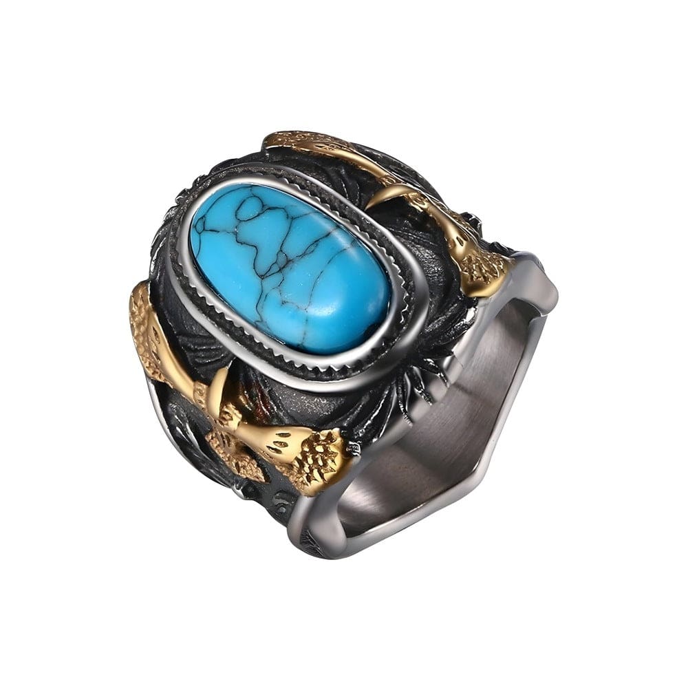 THE MEN THING Rings EAGLE CREST - 10mm Pure Titanium Steel Ring for Men & Boys