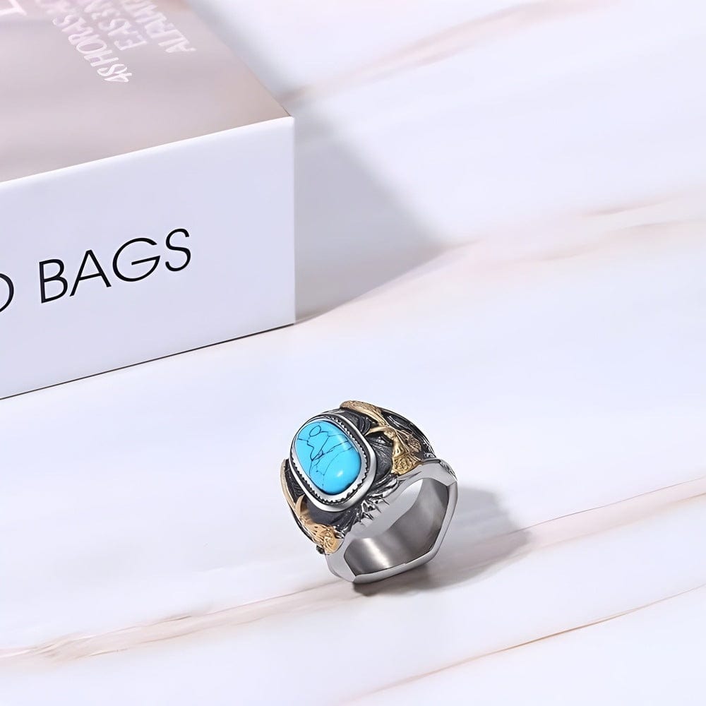 THE MEN THING Rings EAGLE CREST - 10mm Pure Titanium Steel Ring for Men & Boys