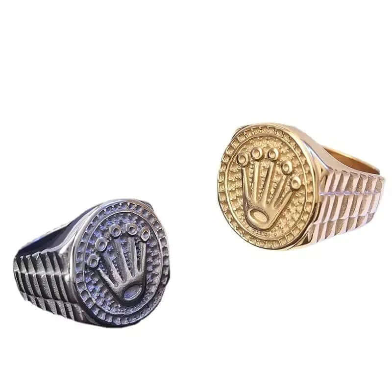 THE MEN THING Rings FIVE VIKING KING - Pure Stainless Steel Ring for Men (Size : 17,20,26)