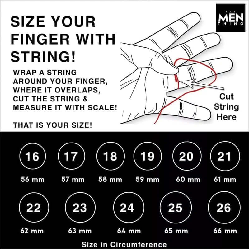 THE MEN THING Rings FIVE VIKING KING - Pure Stainless Steel Ring for Men (Size : 17,20,26)