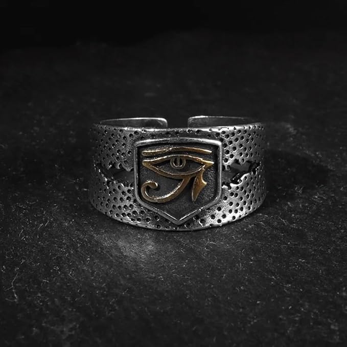 THE MEN THING Rings HORUS EYE OF GOD - Copper Adjustable Ring for Men and Boys