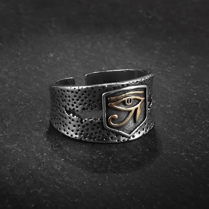 THE MEN THING Rings HORUS EYE OF GOD - Copper Adjustable Ring for Men and Boys