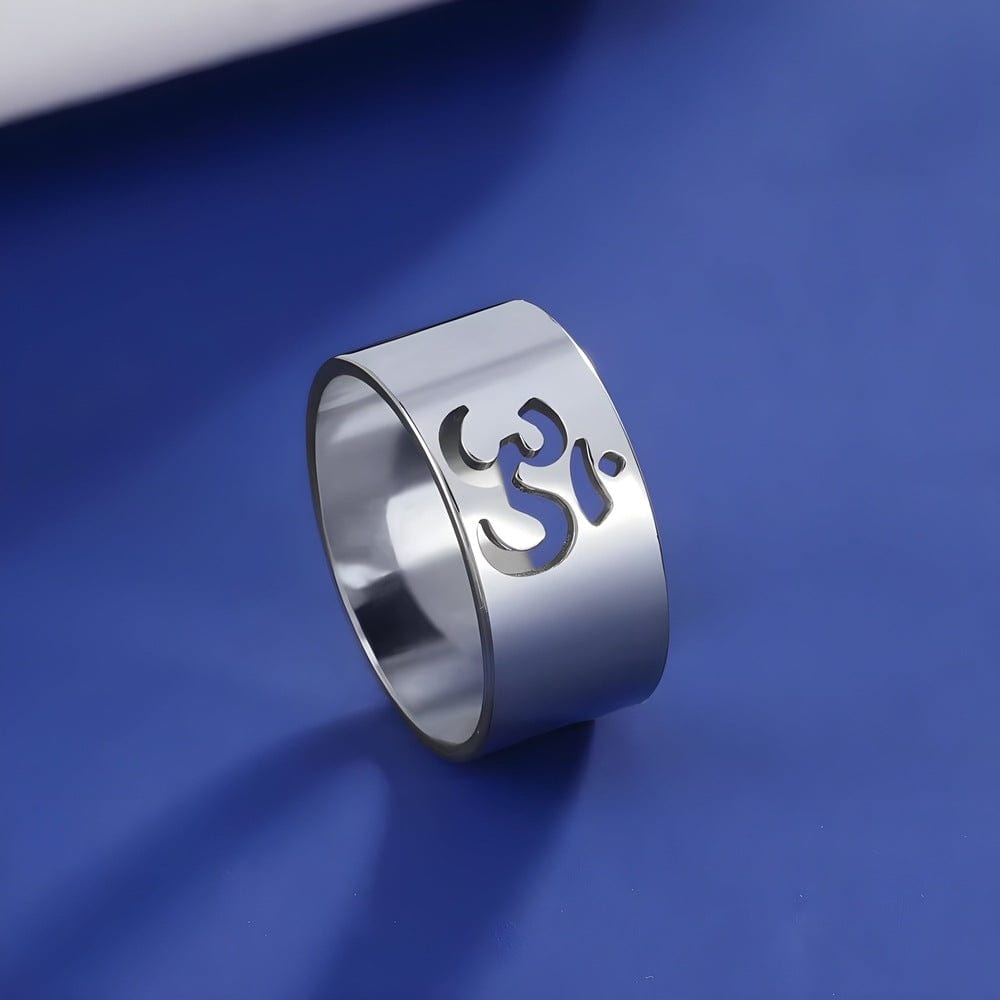 THE MEN THING Rings OMKARA LOOP - 10mm Pure Titanium Steel Ring for Men & Boys
