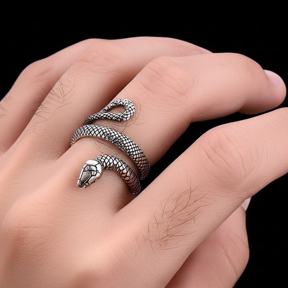 THE MEN THING Rings PYTHON - 10mm Pure Titanium Steel Ring for Men & Boys