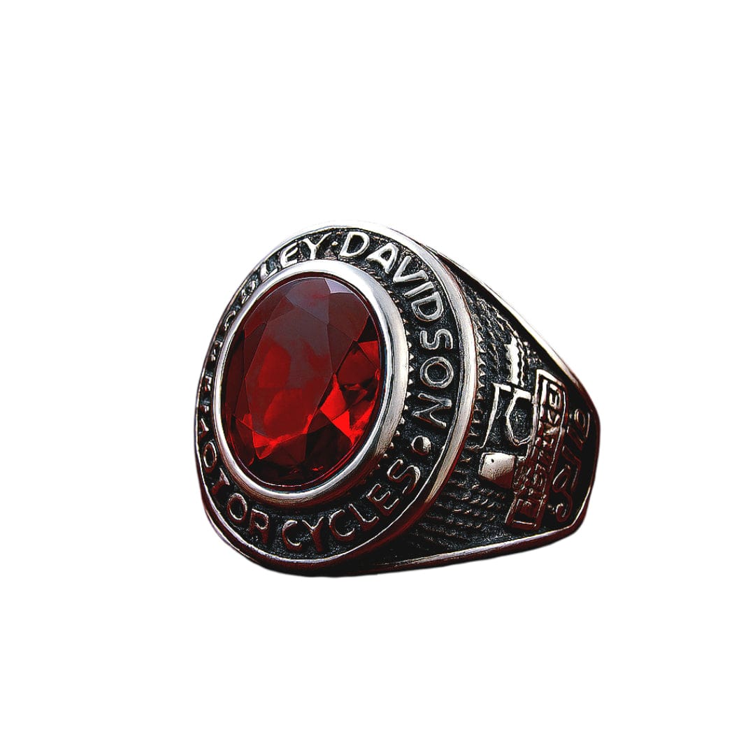 THE MEN THING Rings REBEL EMBER RING - Pure Stainless Steel Men’s Steel-Plated Ring – Statement Luxury Jewelry (Size : 16-22-26)