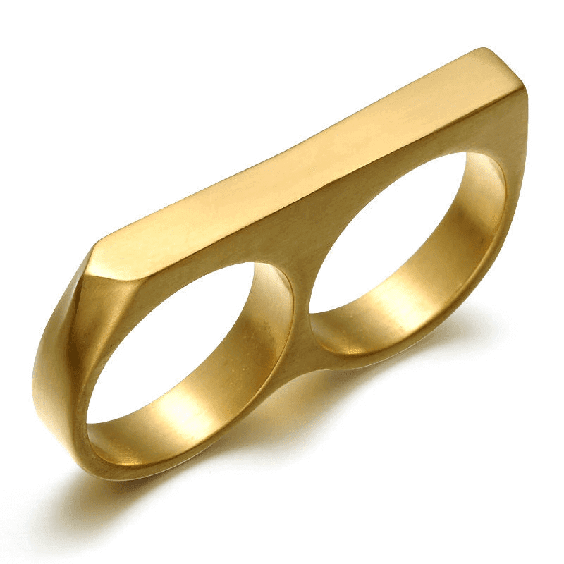 THE MEN THING Rings Rebellious Two Gold