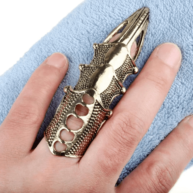 THE MEN THING Rings RINOSKIN - Bronze Guard Adjustable Knuckle Joint Full Finger Ring for Men & Boys