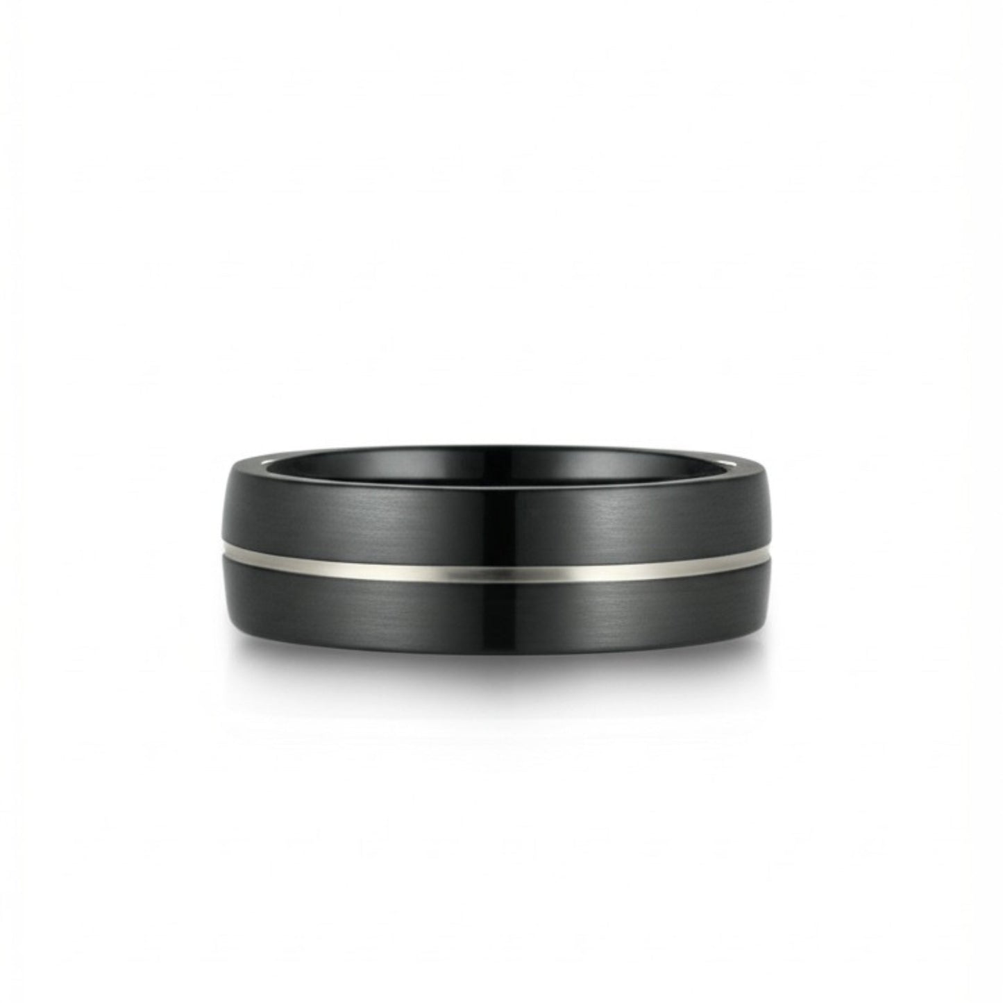 THE MEN THING Rings Royal Series - BLACK STRIKE RING - Pure Stainless Steel Men’s Black-Steel-Plated Ring – Statement Luxury Jewelry (Size : 17-20-22-25-27)