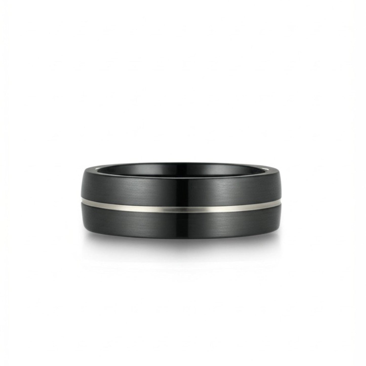 THE MEN THING Rings Royal Series - BLACK STRIKE RING - Pure Stainless Steel Men’s Black-Steel-Plated Ring – Statement Luxury Jewelry (Size : 17-20-22-25-27)