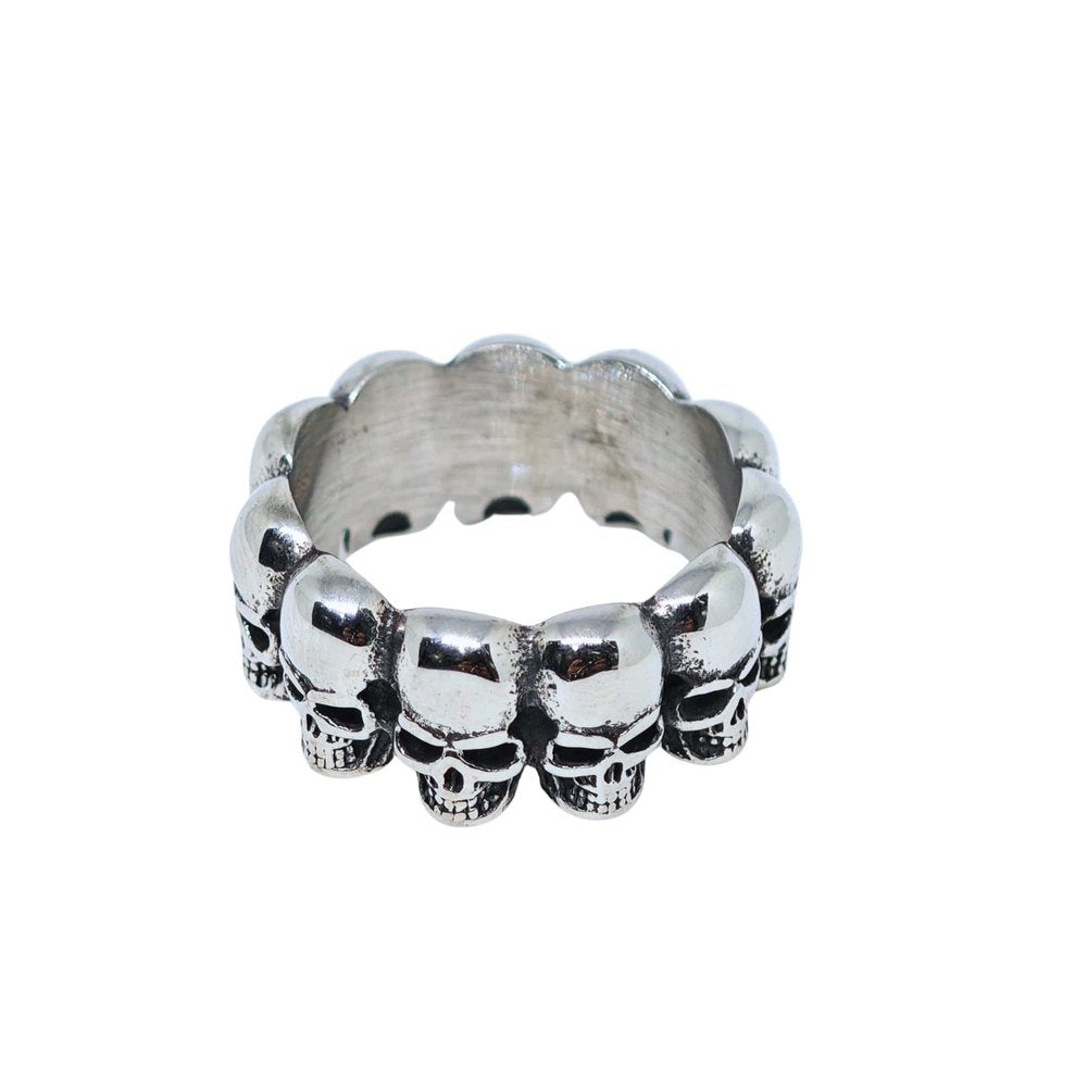 THE MEN THING Rings Royal Series - BONE CIRCLE RING - Pure Stainless Steel Men’s Steel-Plated Ring – Statement Luxury Jewelry (Size :21-22-24-25-27-30 )