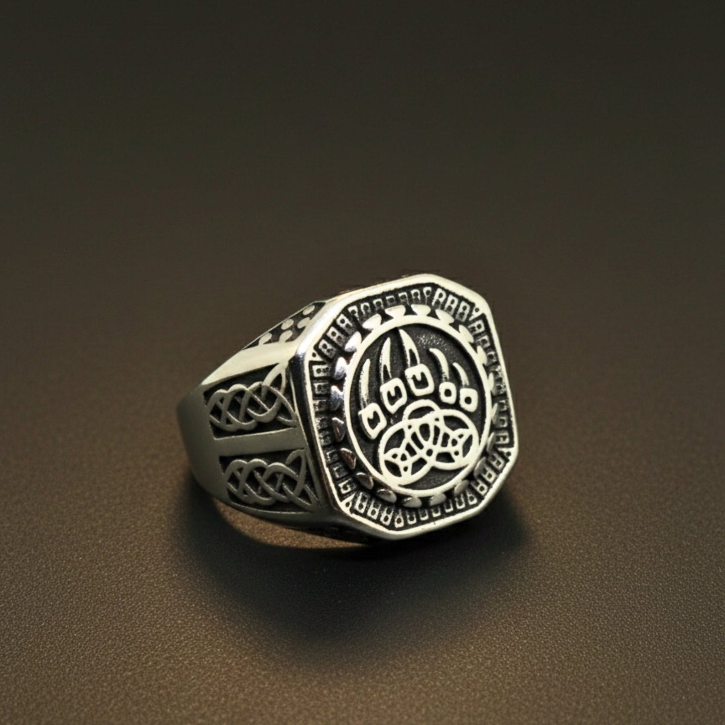 THE MEN THING Rings Royal Series - CELTIC CLAW RING - Pure Stainless Steel Men’s Steel-Plated Ring – Statement Luxury Jewelry (Size :19-21-22-24-27-29)