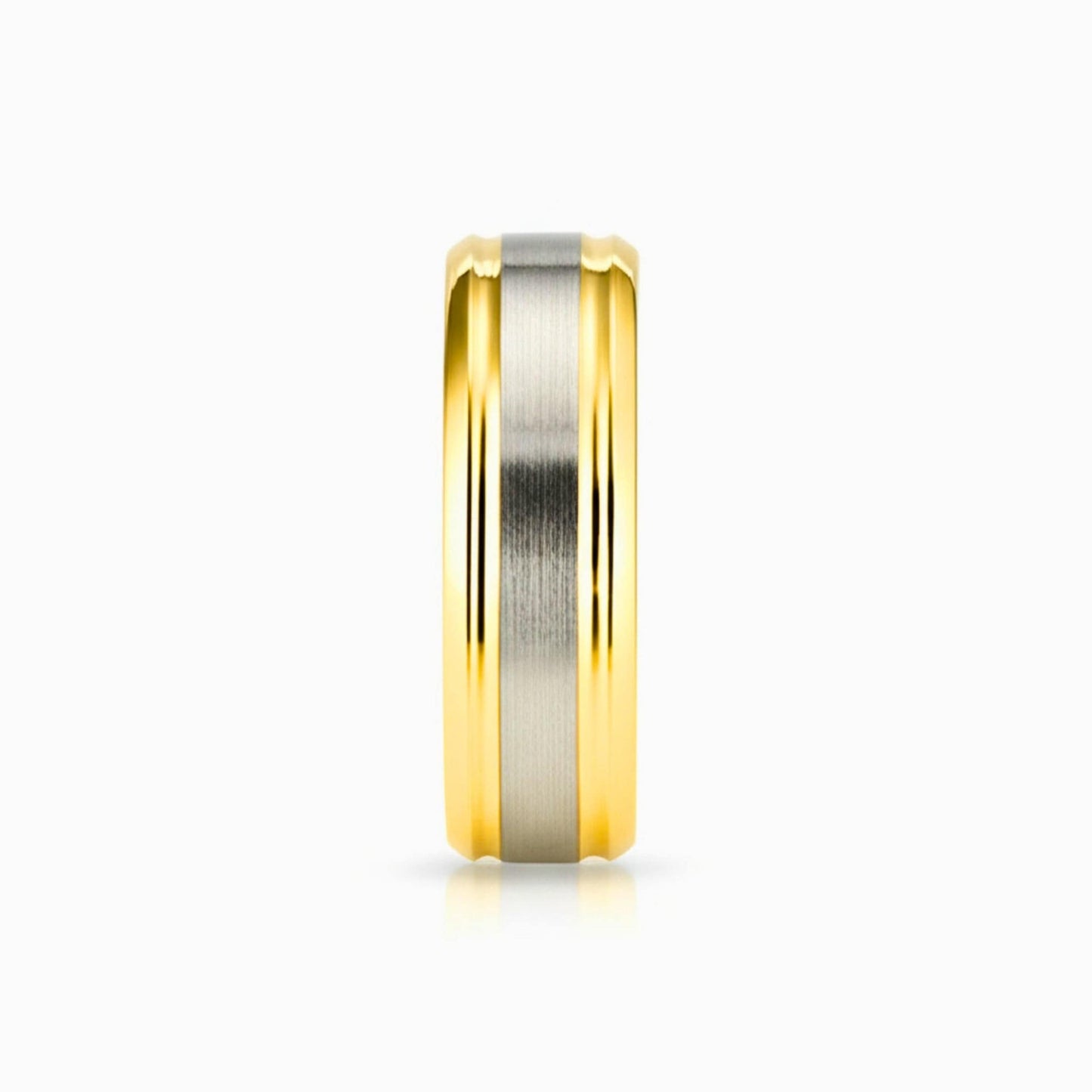 THE MEN THING Rings Royal Series - GILDED CORE RING - Pure Stainless Steel Men’s Gold-Steel-Plated Ring – Statement Luxury Jewelry (Size : 17-19-22-25-27)
