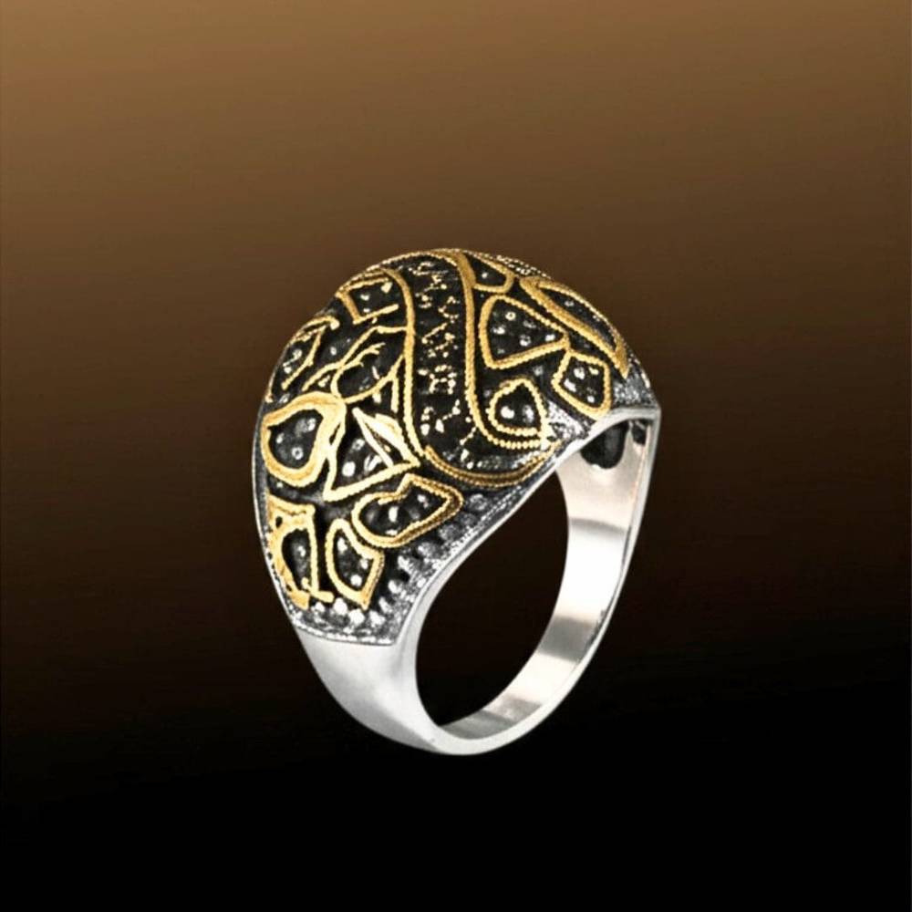 THE MEN THING Rings Royal Series - GOLDEN BASILISK RING - Pure Stainless Steel Men’s Steel-Plated Ring – Statement Luxury Jewelry (Size : 21-24)