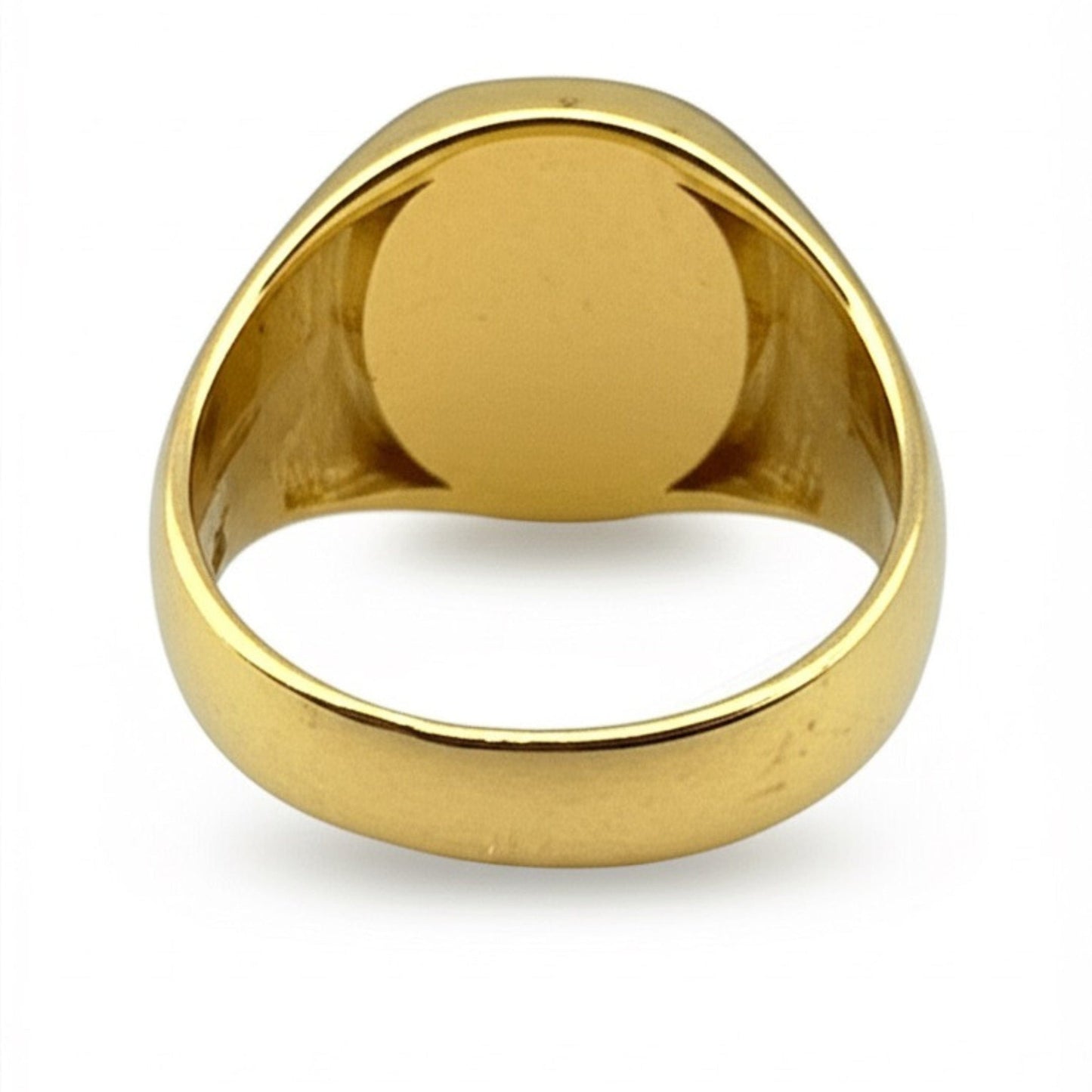 THE MEN THING Rings Royal Series - GOLDEN REIGN RING - Pure Stainless Steel Men’s Gold Black-Plated Ring – Statement Luxury Jewelry (Size : 19-24)