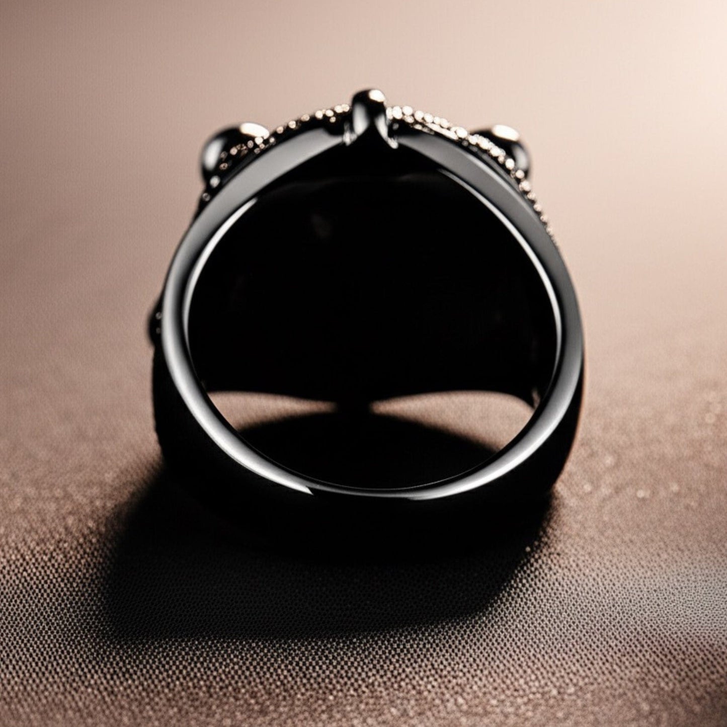 THE MEN THING Rings Royal Series - MIDNIGHT TALON RING - Pure Stainless Steel Men’s Black-Plated Ring – Statement Luxury Jewelry (Size : 19-22-24)