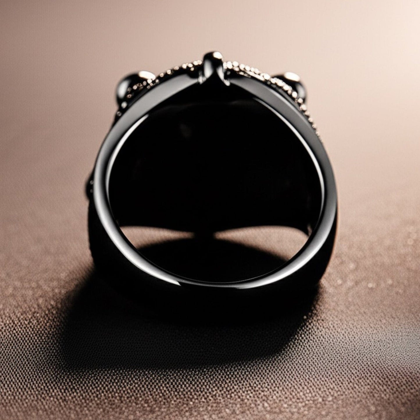THE MEN THING Rings Royal Series - MIDNIGHT TALON RING - Pure Stainless Steel Men’s Black-Plated Ring – Statement Luxury Jewelry (Size : 19-22-24)