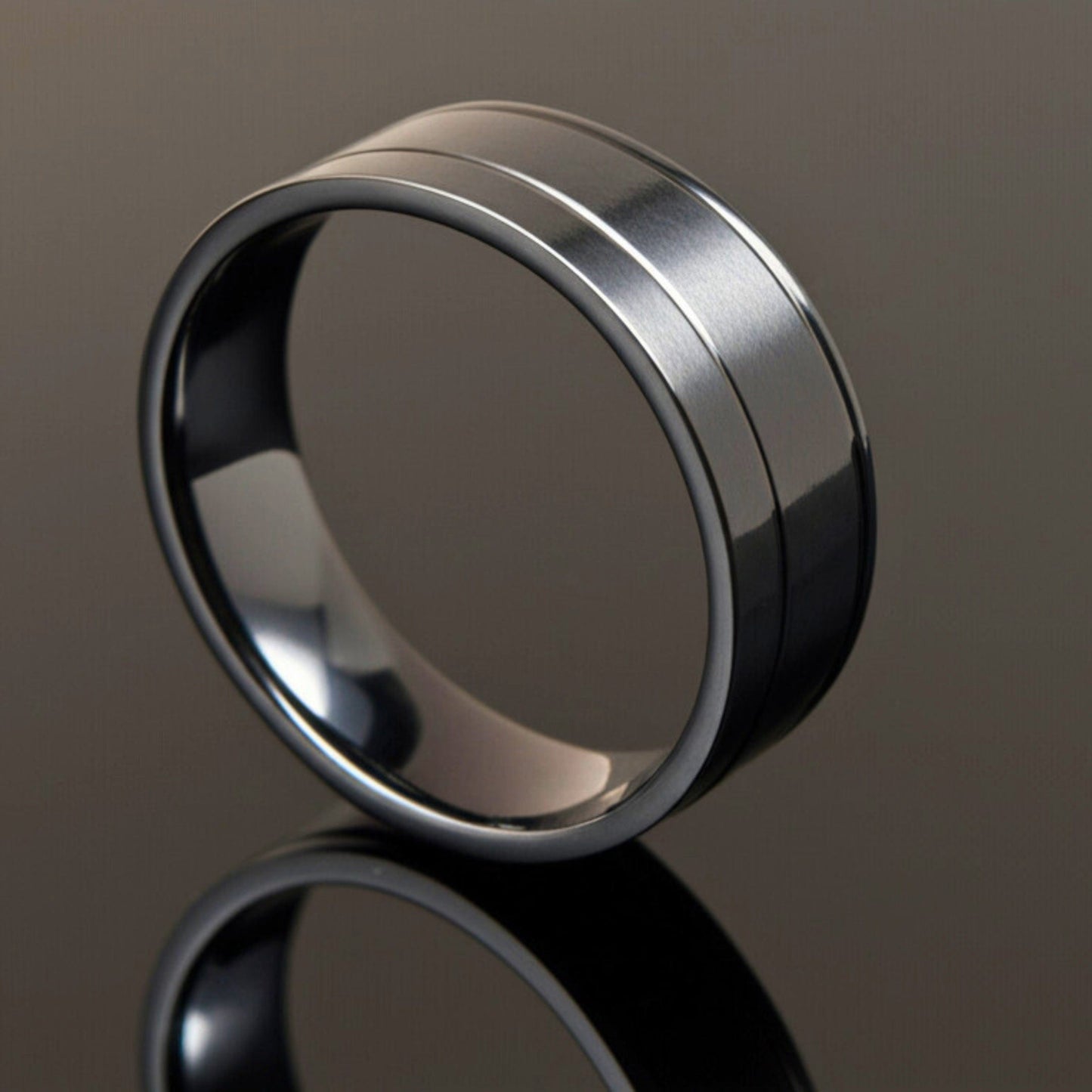 THE MEN THING Rings Royal Series - NOIR AXIS RING - Pure Stainless Steel Men’s Black-Plated Ring – Statement Luxury Jewelry (Size : 17-19-22-25-27)
