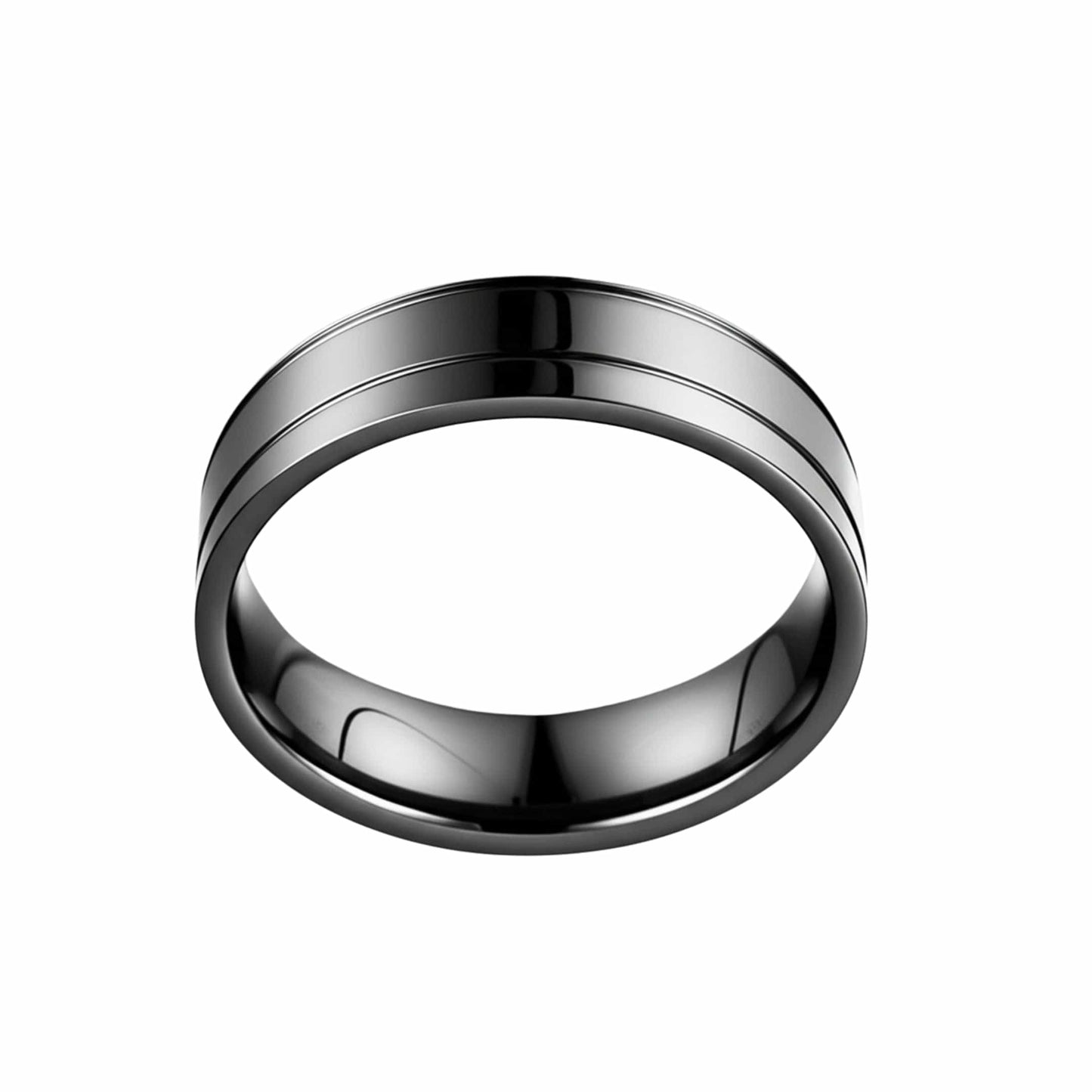 THE MEN THING Rings Royal Series - NOIR AXIS RING - Pure Stainless Steel Men’s Black-Plated Ring – Statement Luxury Jewelry (Size : 17-19-22-25-27)
