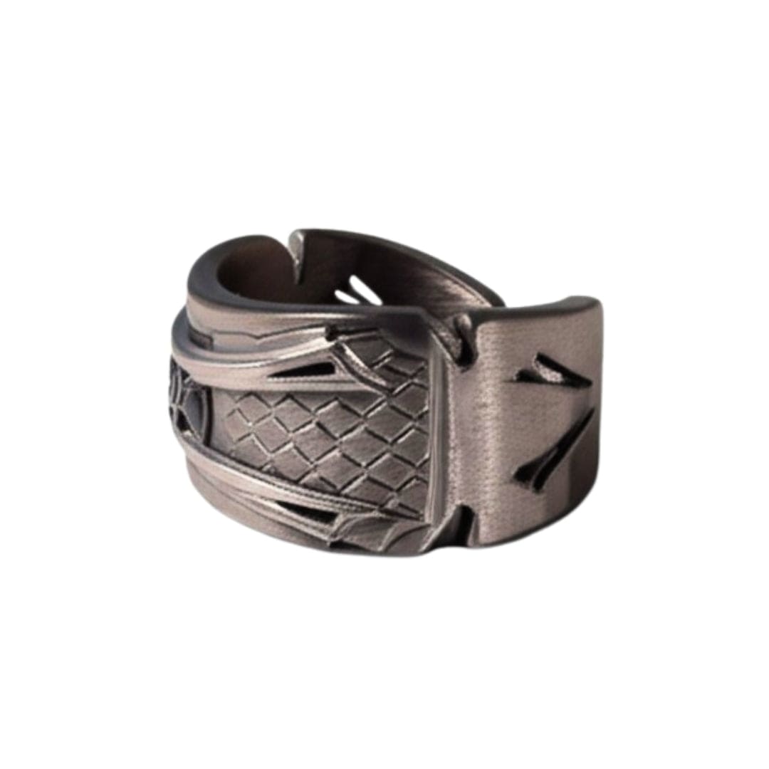 THE MEN THING Rings Royal Series - ROGUE SIGIL RING - Pure Stainless Steel Men’s Steel-Plated Ring – Statement Luxury Jewelry (Size : 19-20-21-22-25)