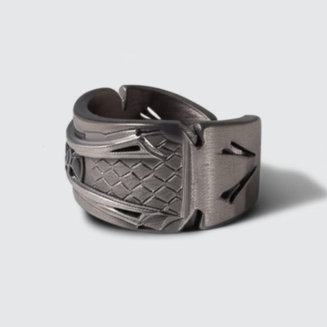 THE MEN THING Rings Royal Series - ROGUE SIGIL RING - Pure Stainless Steel Men’s Steel-Plated Ring – Statement Luxury Jewelry (Size : 19-20-21-22-25)