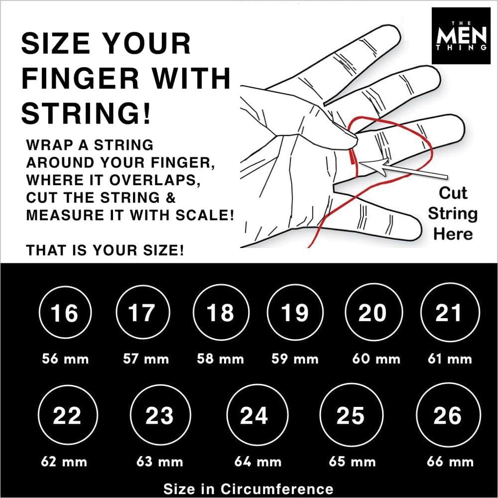 THE MEN THING Rings Royal Series - SQUARE REIGN RING - Pure Stainless Steel Men’s Steel-Black-Plated Ring – Statement Luxury Jewelry (Size : 16-19-22-24)