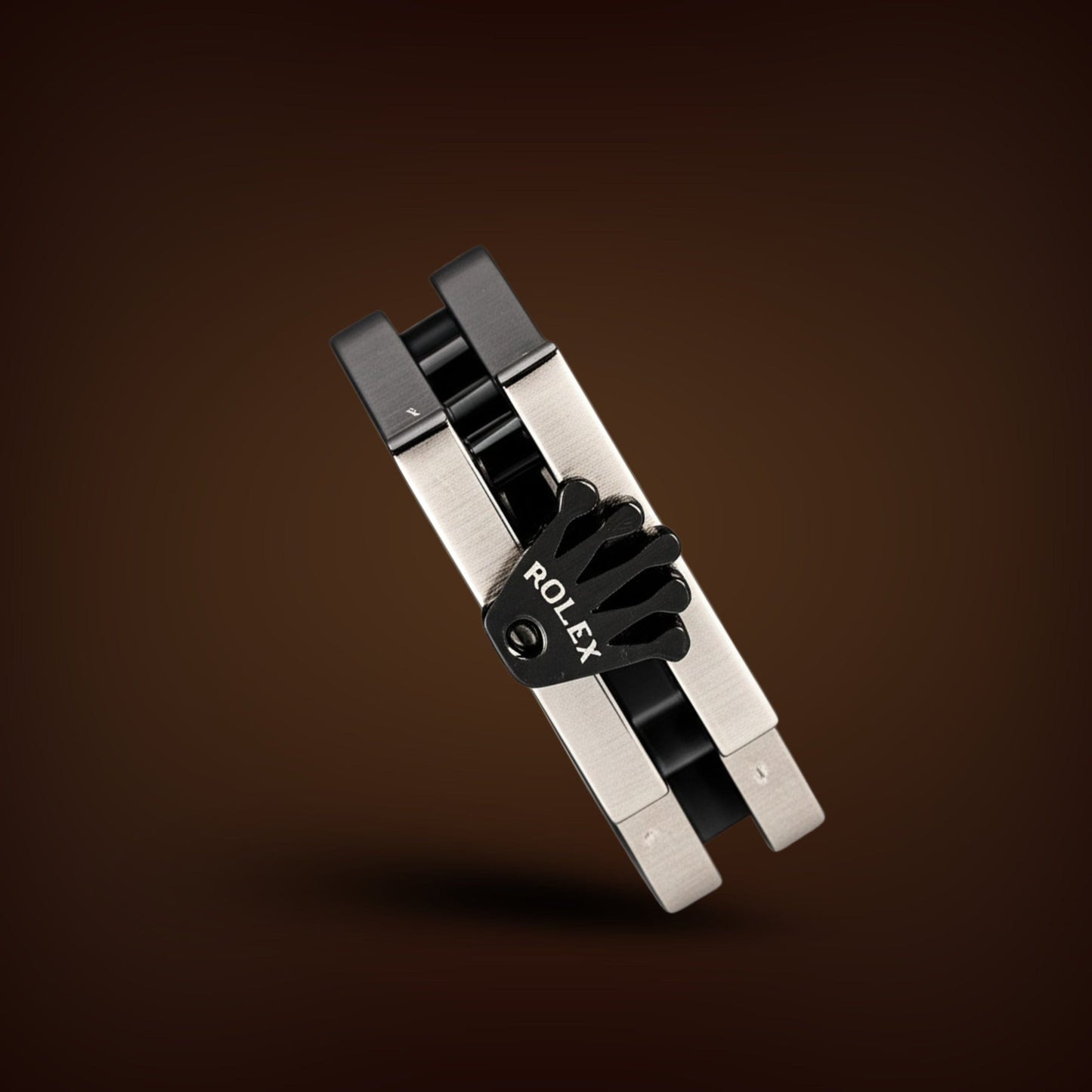 THE MEN THING Rings Royal Series - SQUARE REIGN RING - Pure Stainless Steel Men’s Steel-Black-Plated Ring – Statement Luxury Jewelry (Size : 16-19-22-24)