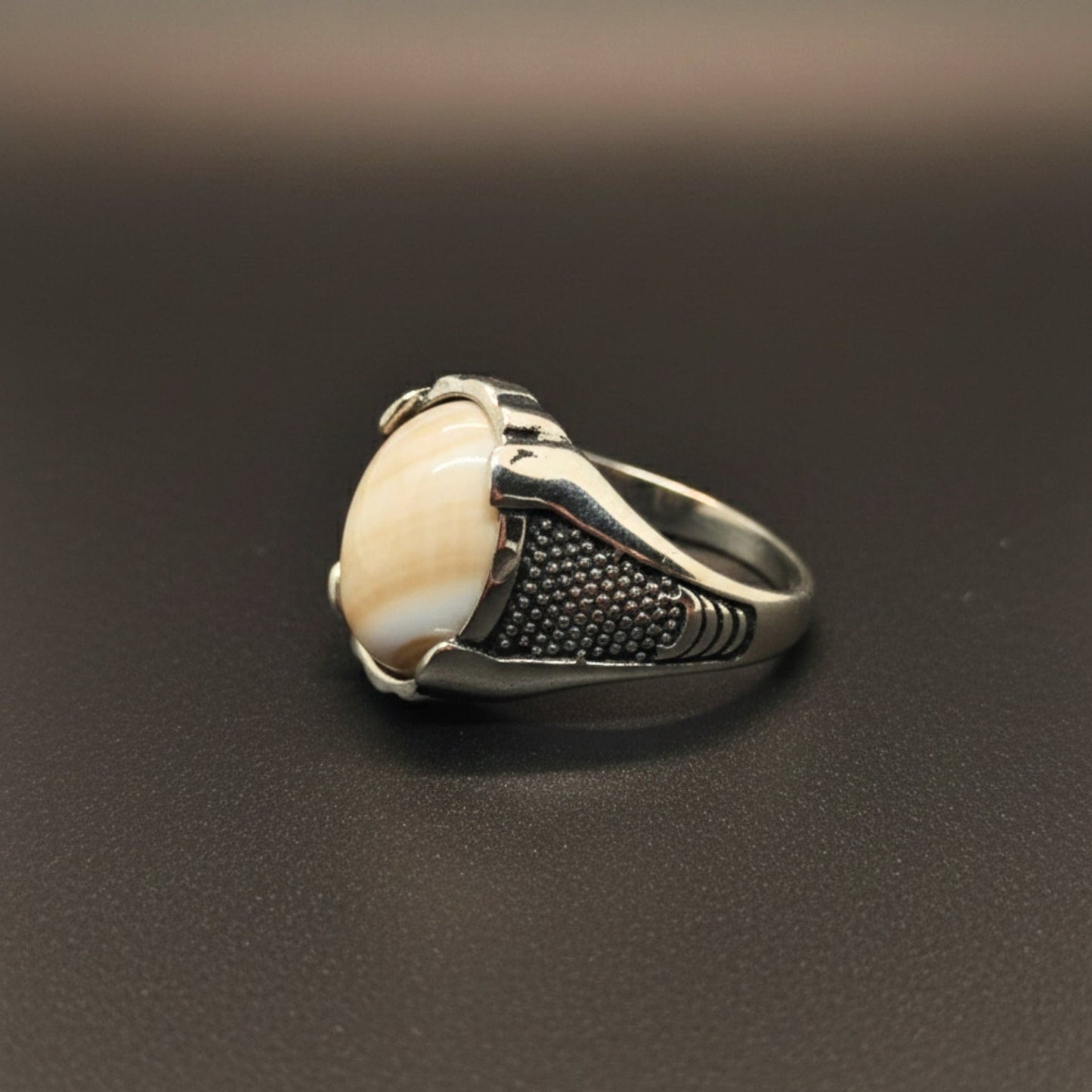 THE MEN THING Rings Royal Series - STRATOS VEIN MULTICOLOR STONES - Pure Stainless Steel Men’s Steel-Plated Ring – Statement Luxury Jewelry (Size :16-17-21-22-24-26-27)