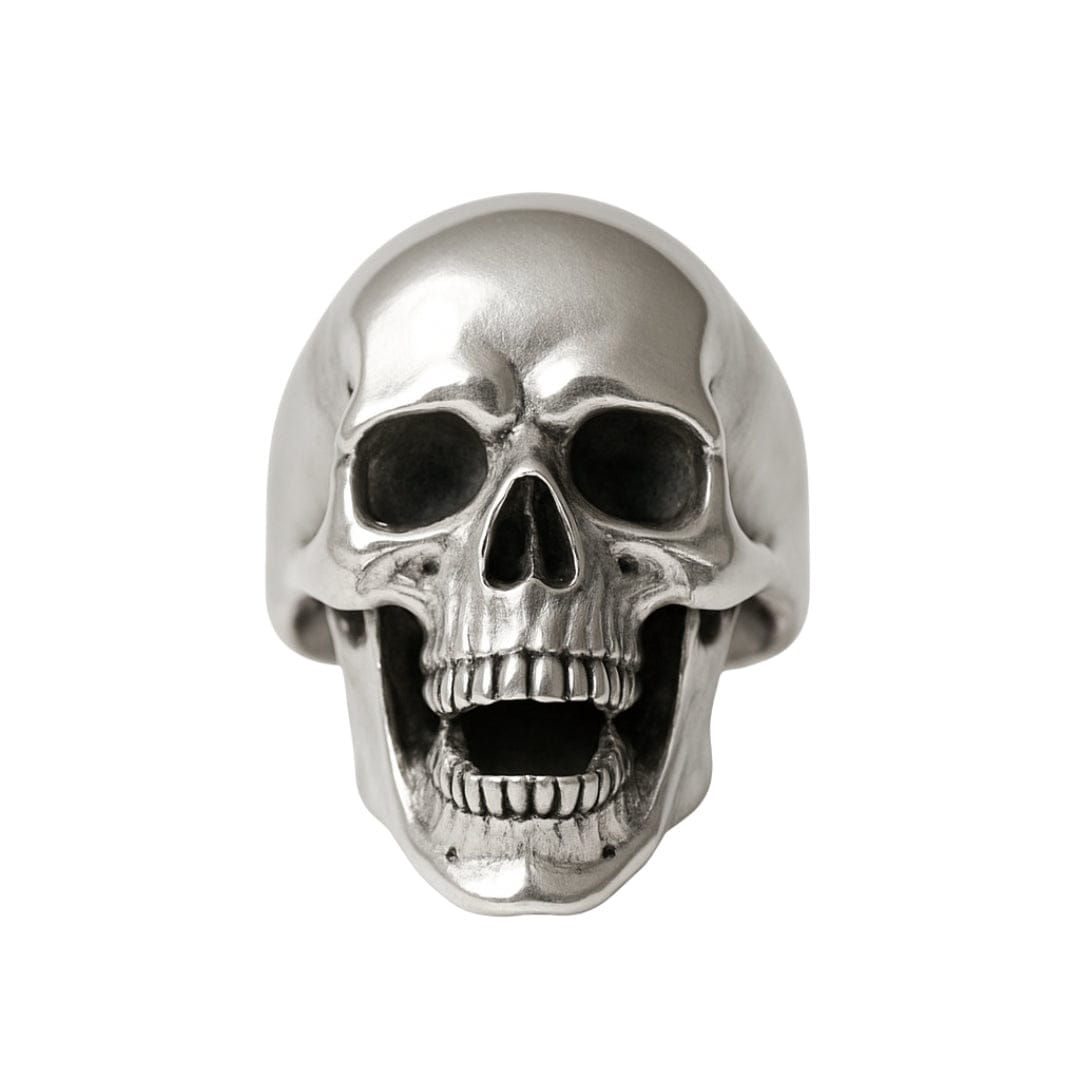 THE MEN THING Rings SPIRE SKULL RING - Pure Stainless Steel Men’s Steel-Plated Ring – Statement Luxury Jewelry (Size : 16-22-27)