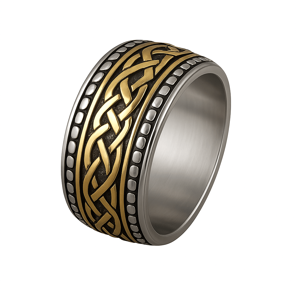 THE MEN THING Rings VALAR BAND RING - Pure Stainless Steel Men’s Steel-Plated Ring – Statement Luxury Jewelry (Size : 17-23-28)