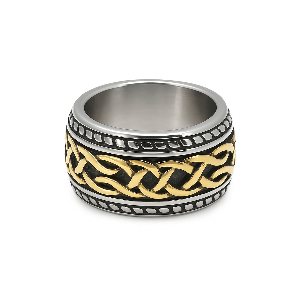 THE MEN THING Rings VALAR BAND RING - Pure Stainless Steel Men’s Steel-Plated Ring – Statement Luxury Jewelry (Size : 17-23-28)