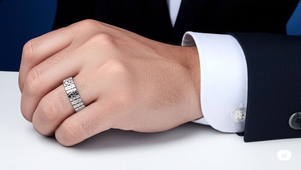 THE MEN THING Rings ZORION - Adjustable Pure Titanium Steel Ring for Men & Boys
