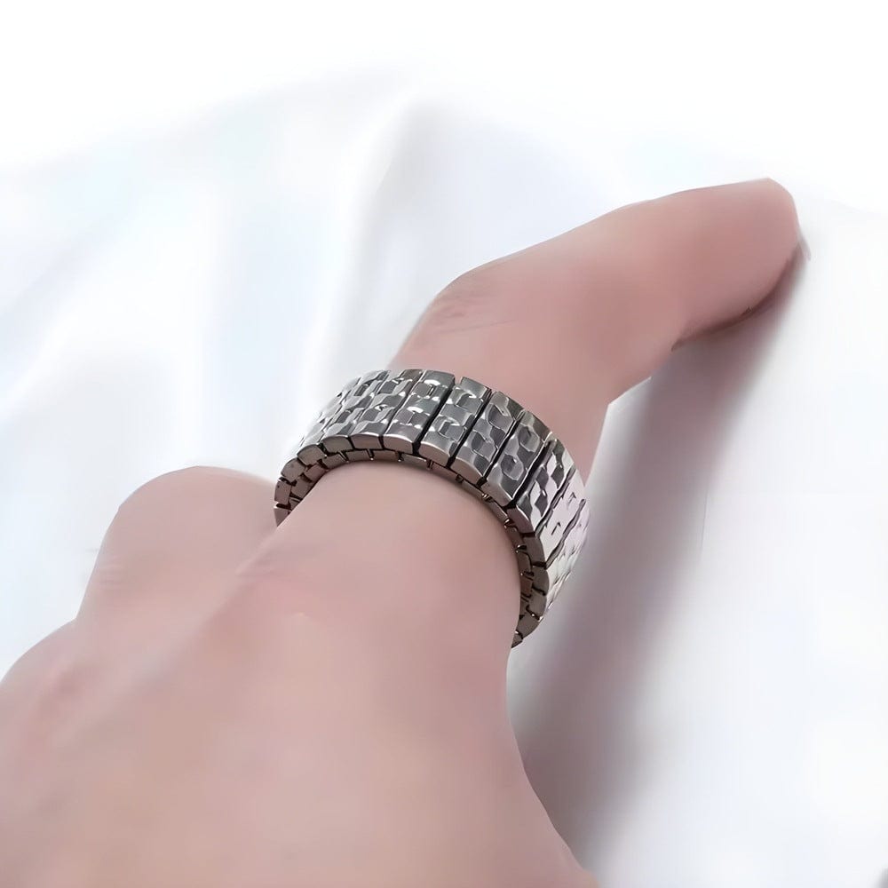 THE MEN THING Rings ZORION - Adjustable Pure Titanium Steel Ring for Men & Boys