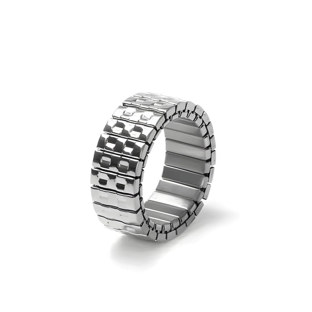 THE MEN THING Rings ZORION - Adjustable Pure Titanium Steel Ring for Men & Boys