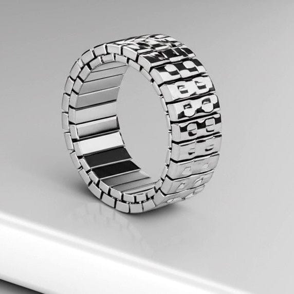THE MEN THING Rings ZORION - Adjustable Pure Titanium Steel Ring for Men & Boys