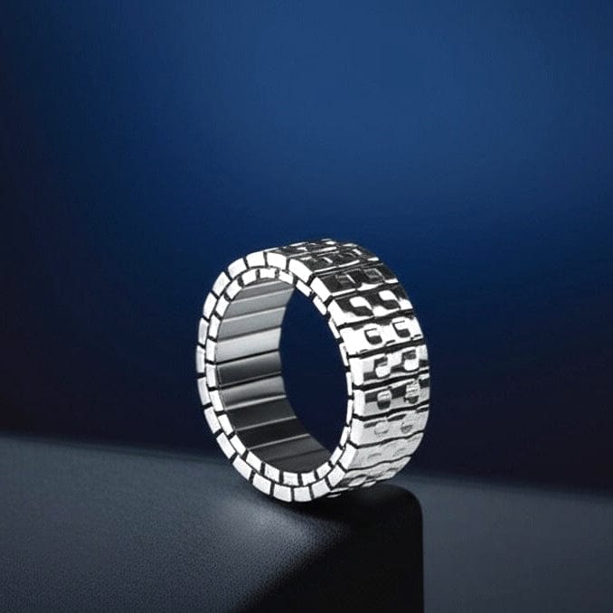 THE MEN THING Rings ZORION - Adjustable Pure Titanium Steel Ring for Men & Boys