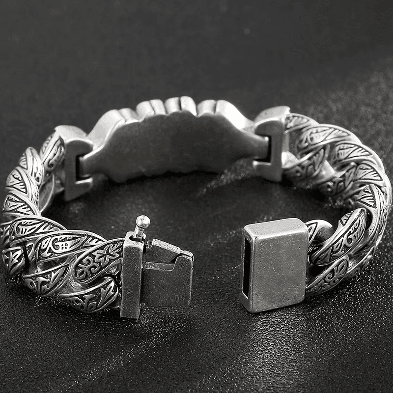 THE MEN THING SS Pendant/ Necklace BARBARIAN - 18mm Pure Titanium Steel Bracelet, Bracelet with hook buckle for Men & Boy (9 inch)