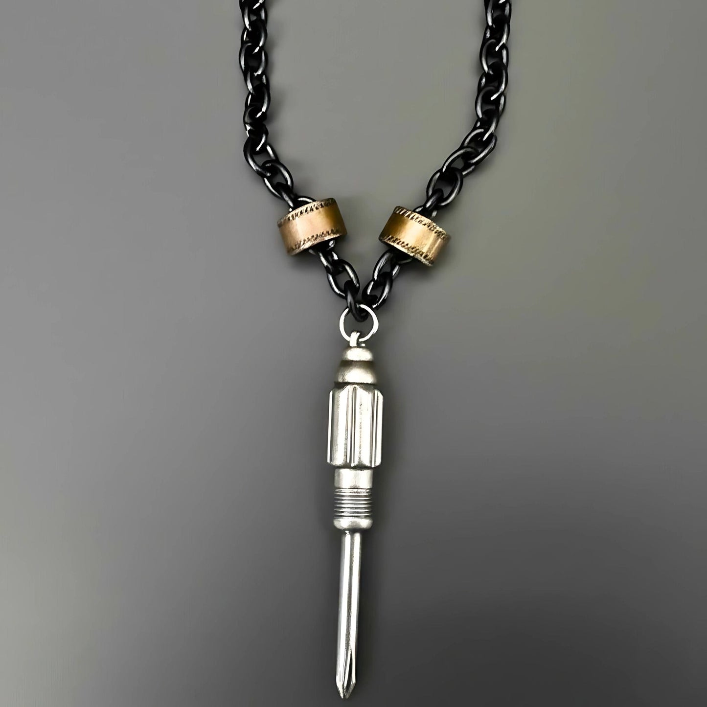 THE MEN THING SS Pendant/ Necklace BITBOLT CORE - Pure Titanium Steel Pendant with 23inch Chain for Men & Boys
