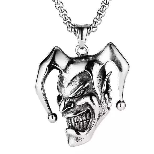THE MEN THING SS Pendant/ Necklace CIRCUS - Alloy Pendant with Pure Stainless Steel 24inch Chain for Men, European trending Style - Round Box Chain for Men & Boy
