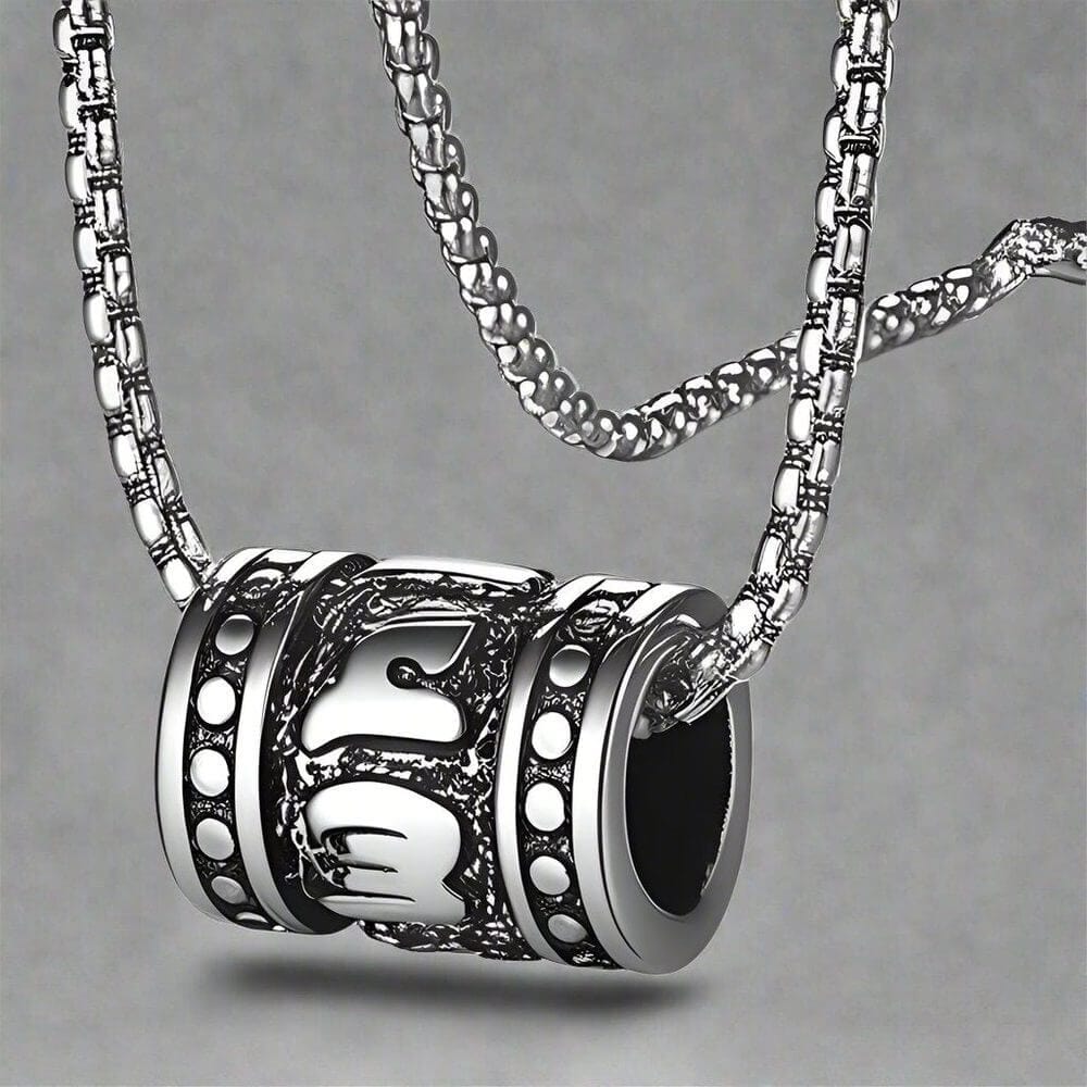 THE MEN THING SS Pendant/ Necklace CYL-MANTRA - Alloy Pendant with Pure Stainless Steel 24inch Round Box Chain, American trending Style for Men & Boy