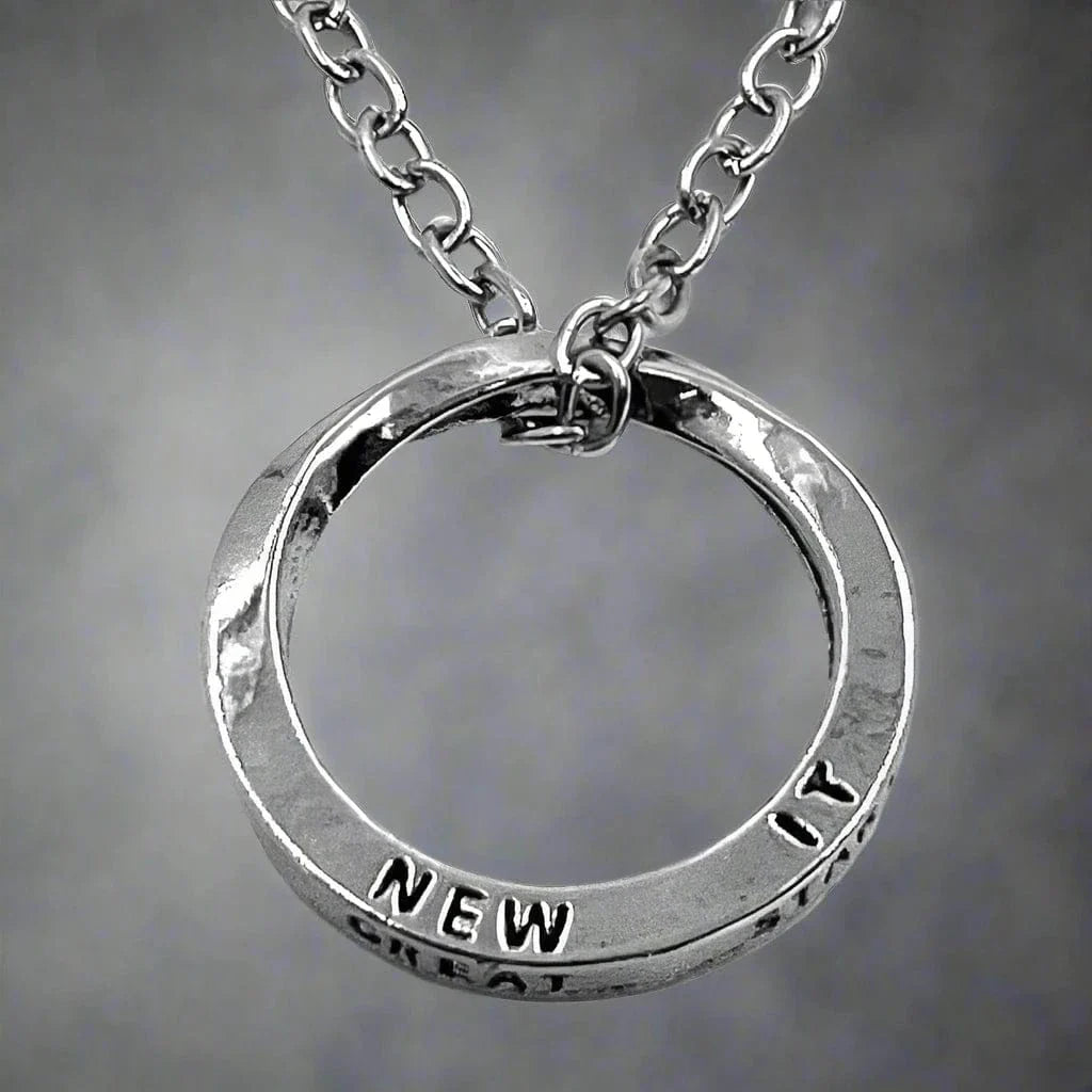 THE MEN THING SS Pendant/ Necklace HELIX - Alloy Circle Pendant with Stainless Steel 24inch Round Box Chain , Milan trending Style for Men & Boy