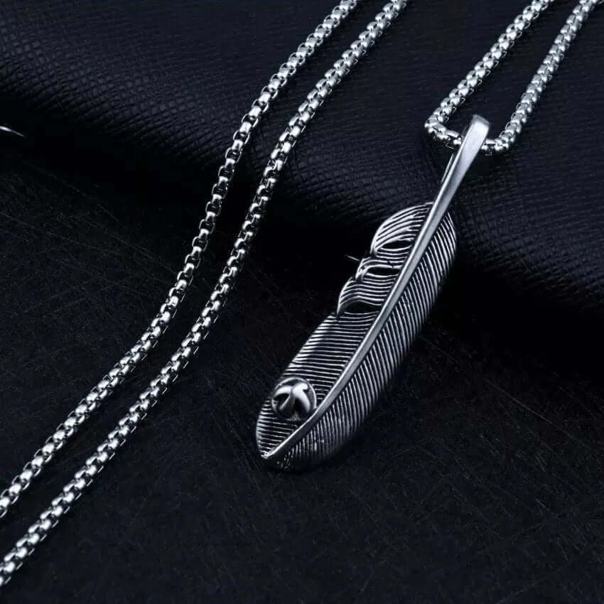 THE MEN THING SS Pendant/ Necklace LUSH - Alloy Pendant with Pure Stainless Steel 24inch Chain for Men, American trending Style - Round Box Chain for Men & Boy