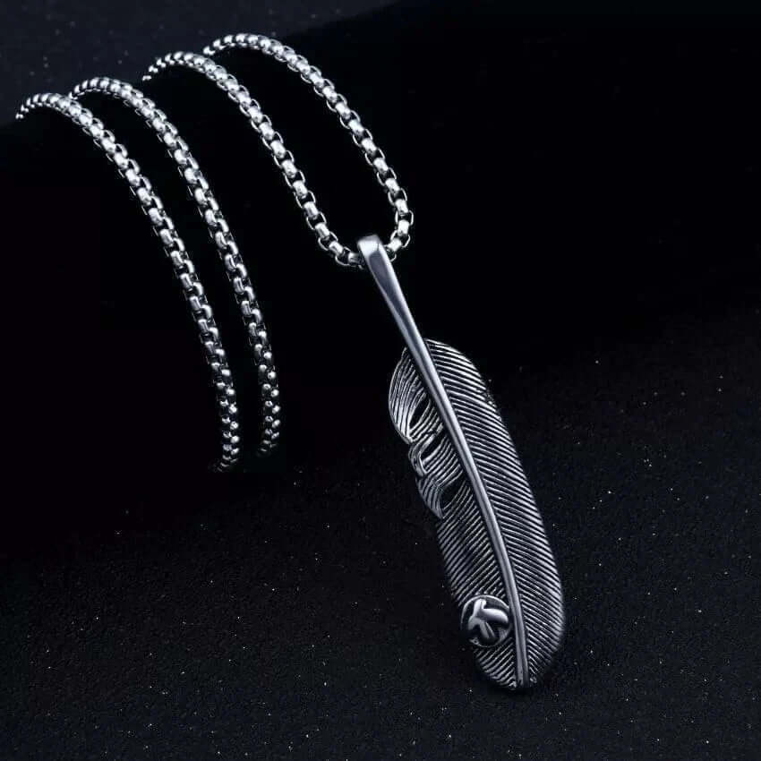 THE MEN THING SS Pendant/ Necklace LUSH - Alloy Pendant with Pure Stainless Steel 24inch Chain for Men, American trending Style - Round Box Chain for Men & Boy