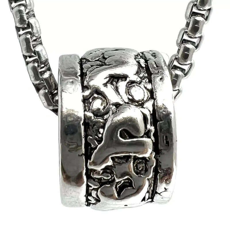 THE MEN THING SS Pendant/ Necklace MANTRA ROUND - Alloy Round Mantra Pendant with Pure Stainless Steel 24inch Chain for Men, Milan trending Style - Round Box Chain & Pendant for Men & Boy