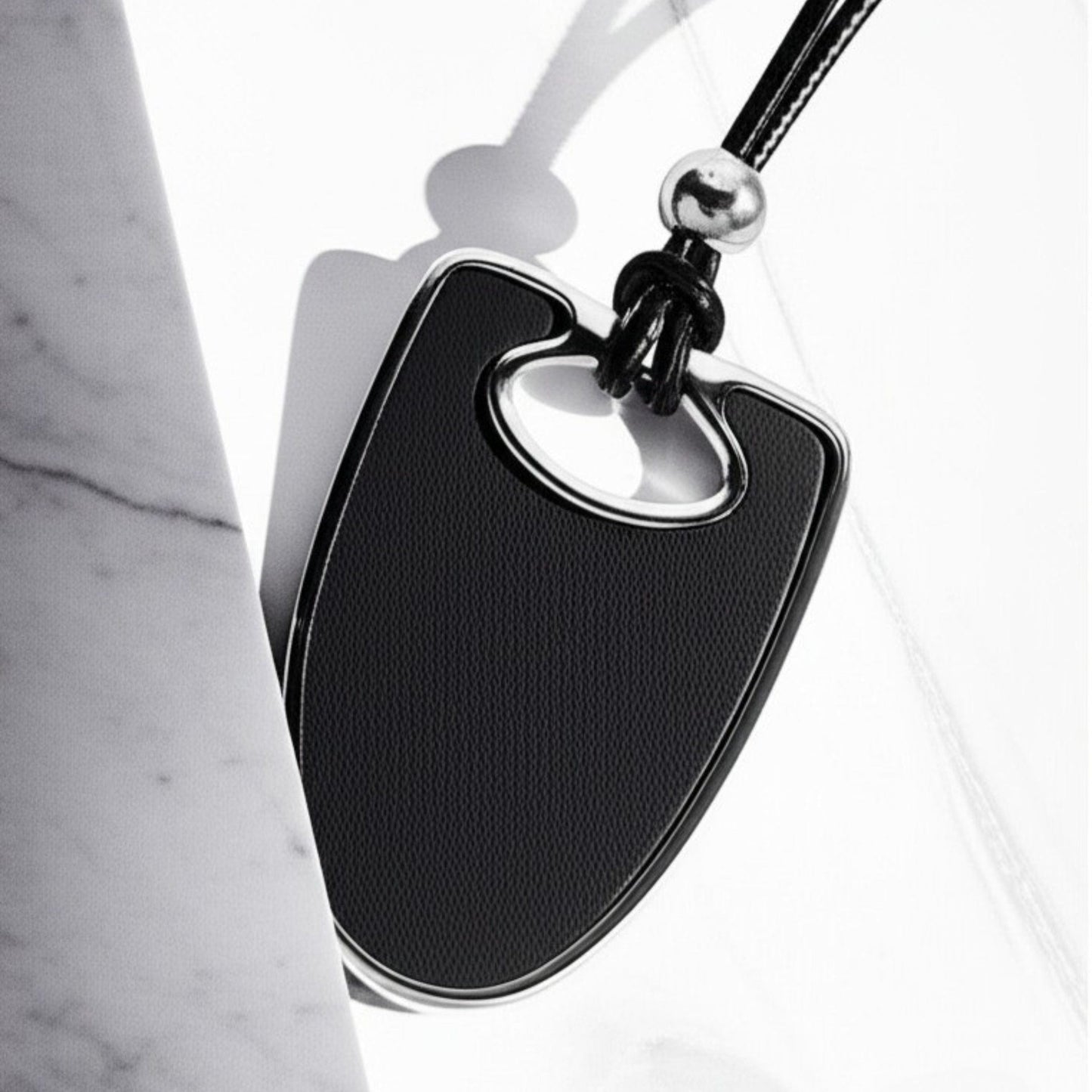 THE MEN THING SS Pendant/ Necklace NYXEN EDGE - Titanium Steel Pendant with Adjustable Rope Chain for Men & Boys