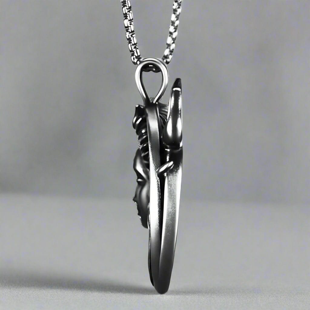 THE MEN THING SS Pendant/ Necklace SHIVA THE PROTECTOR - Pure Vintage Pure Steel Pendant with 24inch Round Box Chain for Men & Boys
