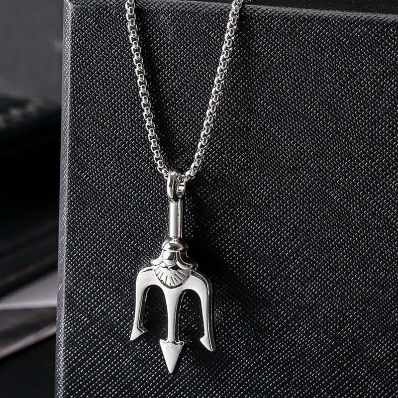 THE MEN THING SS Pendant/ Necklace TRINITY SHIVA - Alloy Pendant with Stainless Steel 24inch Round Box Chain, European trending Style for Men & Boy