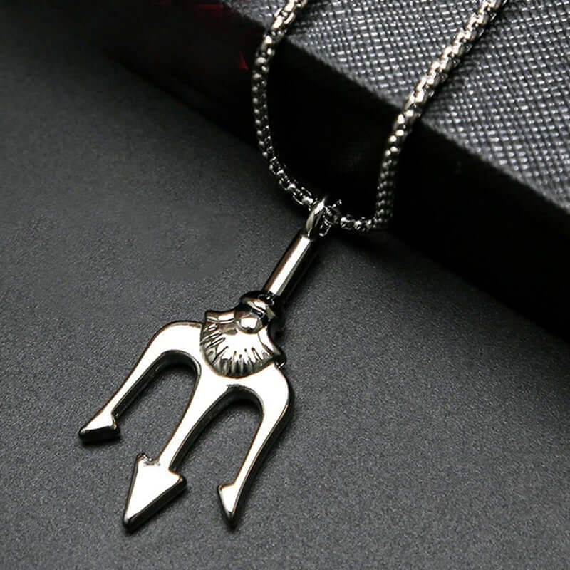 THE MEN THING SS Pendant/ Necklace TRINITY SHIVA - Alloy Pendant with Stainless Steel 24inch Round Box Chain, European trending Style for Men & Boy
